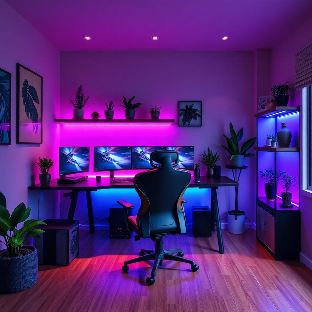 Gaming-tema interiör