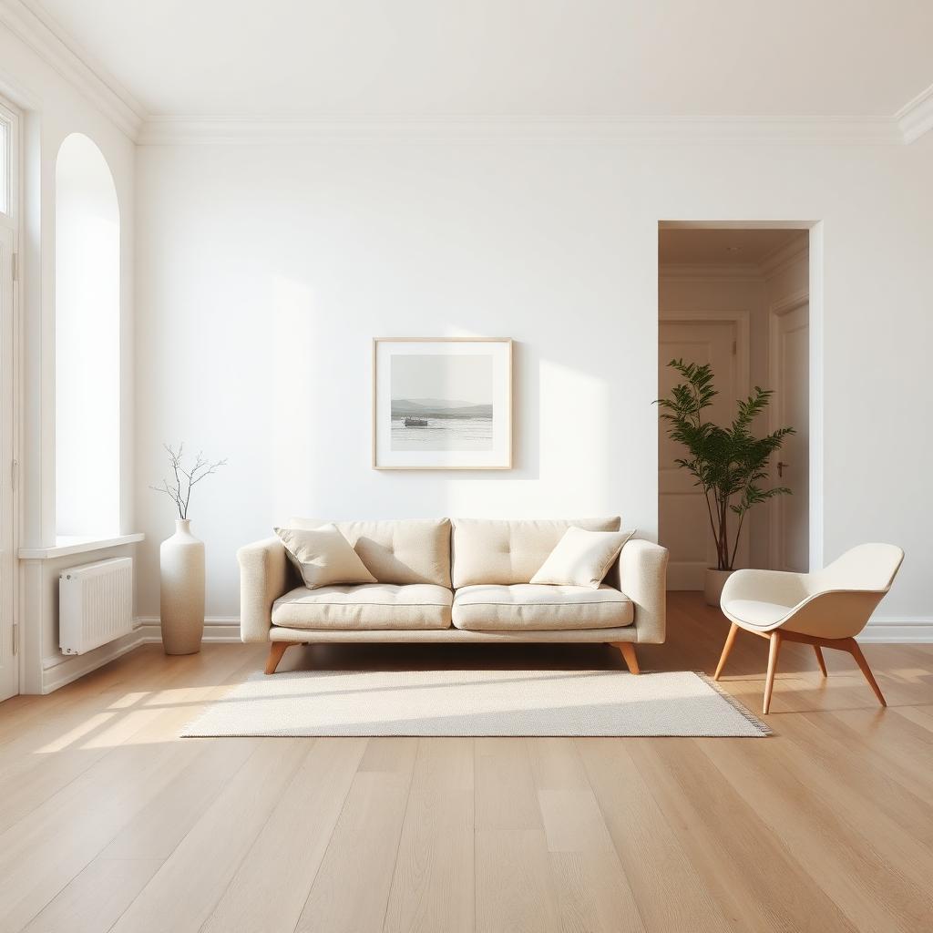 Skandinaviskt-tema interiör